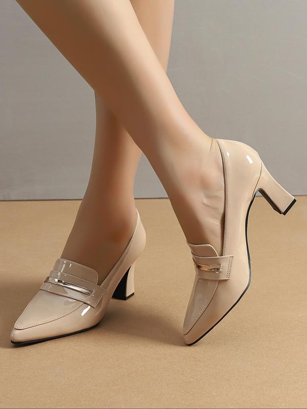 Women's Business Solid Color Pointed Toe Stiletto Heels, Fashionable High Heel Shoes for Party, Daily Clothing Decor for Women & Girls