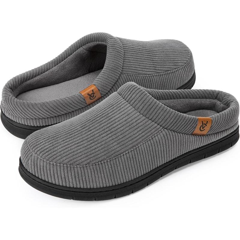 Men's Moccasin Slippers Comfy Soft Durable Slip-on Indoor Memory Foam House Shoes