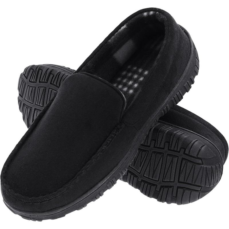 Mens Slippers Moccasins for Mens Memory Foam House Slippers Indoor Outdoor House Shoes