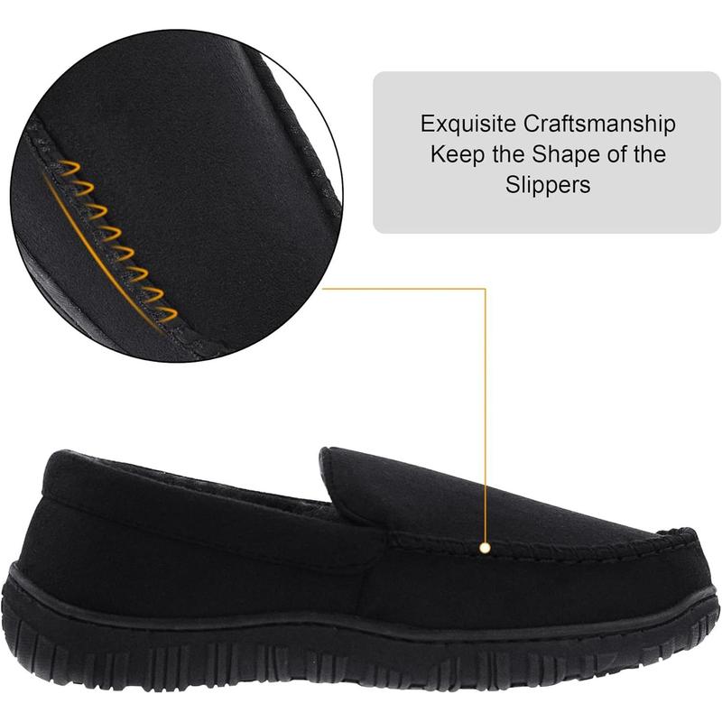 Mens Slippers Moccasins for Mens Memory Foam House Slippers Indoor Outdoor House Shoes