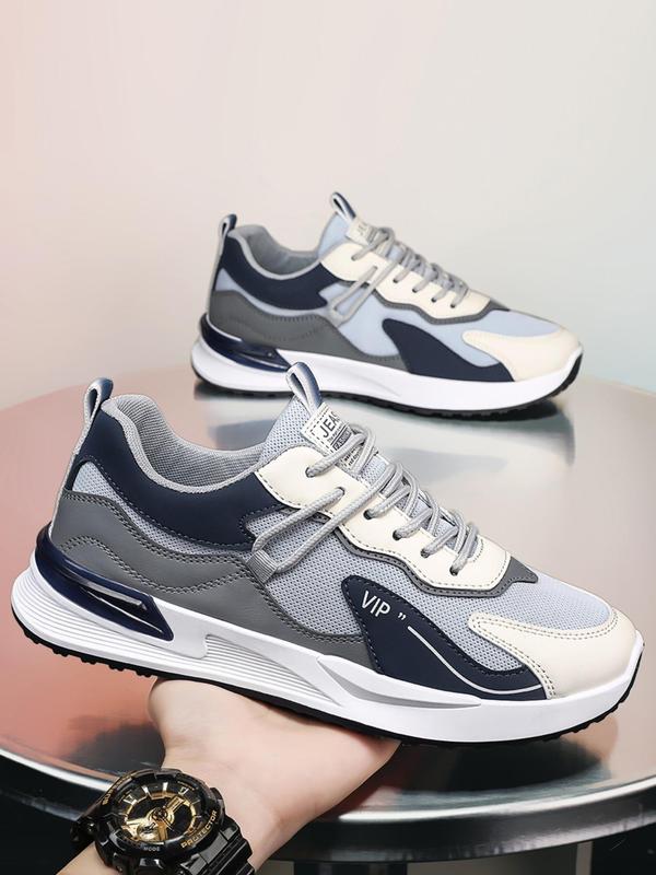 Sporty Low Top Men's Workout Sneakers, Casual Men's Lace Up Sneakers, Comfortable Breathable Trainers, Athletic Runner Sports Shoes, Fashionable All-match Walking Shoes for Daily Wear, Boy Footwear