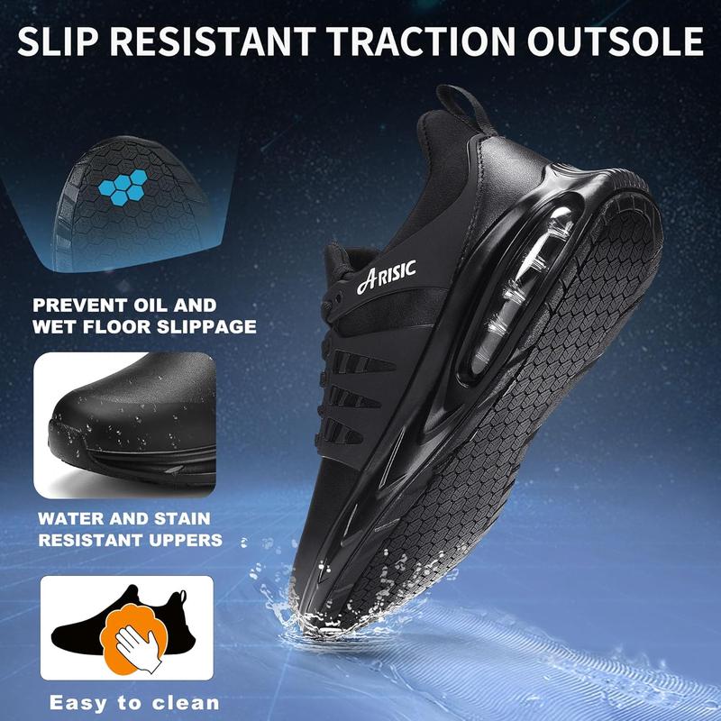 Non Slip Work Shoes for Men Slip on Sneakers Waterproof Restaurant Men Zapatos Trabajo Comfort Kitchen Chef Slip Resistant Food Service Shoes