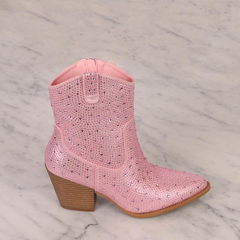 NAPLES-1 WOMEN'S BOOTIES RHINESTONE EMBELLISHED