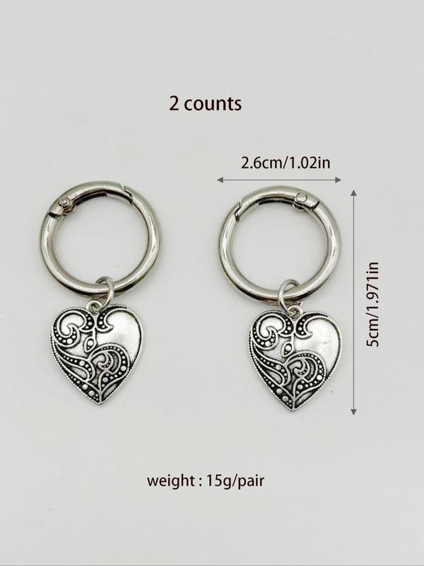 Heart Shaped Pendant Decor Shoe Charms, Punk Style Shoe Decoration Charms for Women & Men, Fashionable Shoes Accessories for Shoes Decor Daily Use