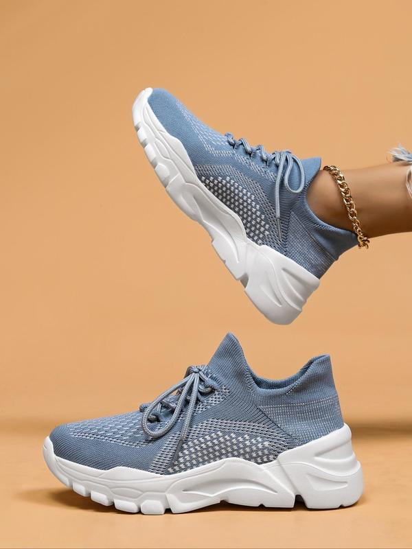 Women's Fashionable Lace Up Low Top Sneakers, Lightweight Breathable Comfortable Sports Running Shoes for Women, Athletic Runner Training Shoes, Walking Fall Shoes, Foot Wear, Teen Girl Shoes