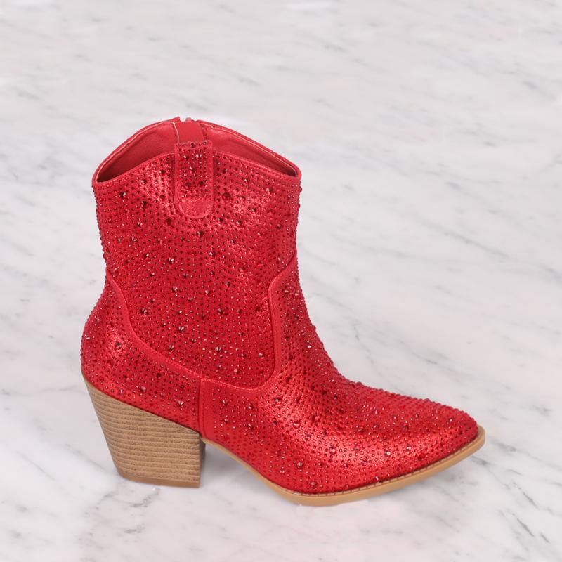 NAPLES-1 WOMEN'S BOOTIES RHINESTONE EMBELLISHED