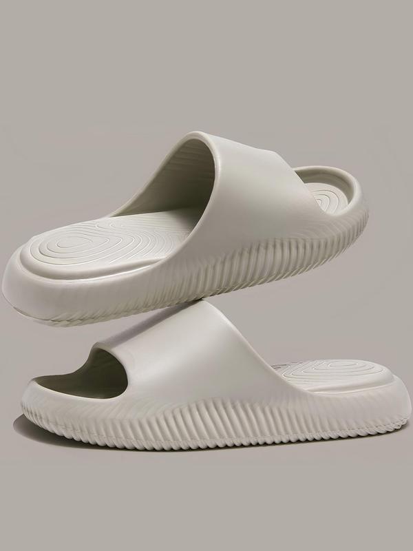 Summer 2024 Unisex Casual Minimalist Plain Color Slide Slippers, Trendy Quick Drying Non-slip Flatform Slides for Women & Men, Comfort Platform House Slide Slippers for Daily Footwear for Boy & Girl