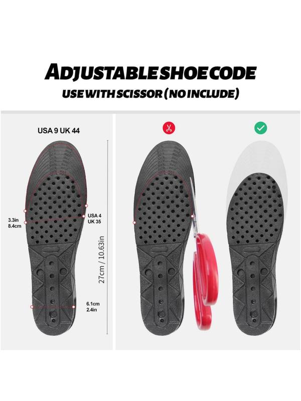 Simple Trendy Invisible Heightening Insole, Summer 2024 Matching Soft Comfort Heightening Insoles, Minimalist Height Boosters, Useful Shoes Accessories for Men & Women Footwear