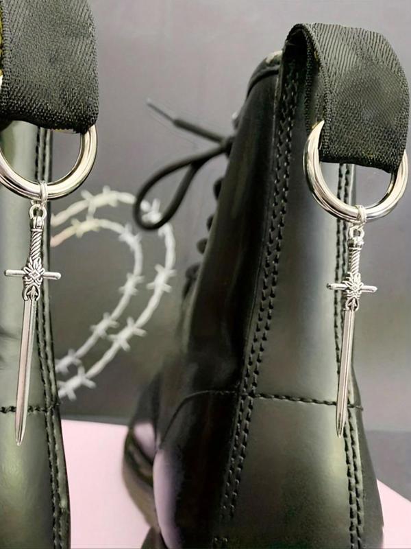 Punk Style Sword Design Shoe Charms, Fashionable Novelty Shoes Decorations for Boots, Stylish Shoes Decorations for Women & Men