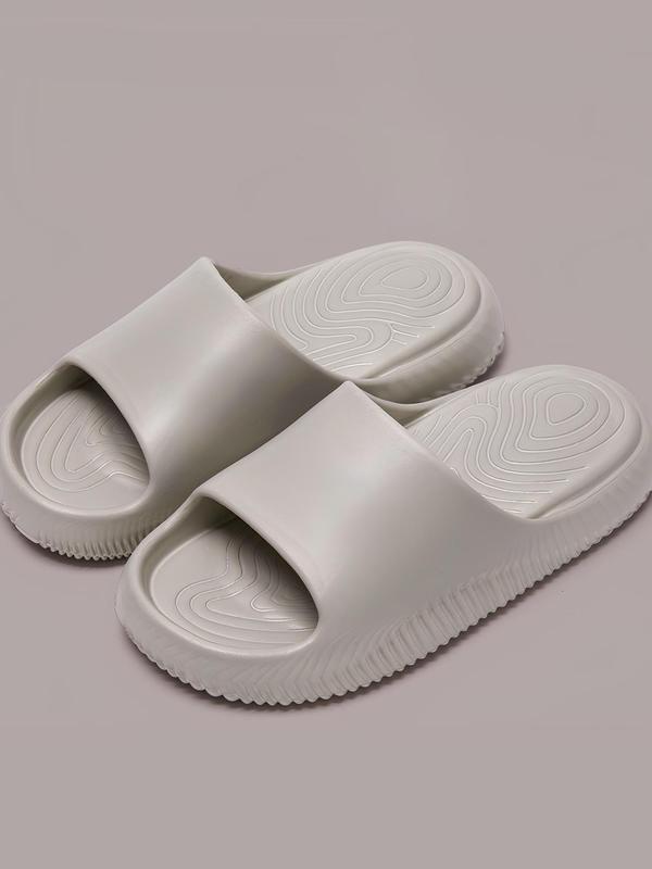 Summer 2024 Unisex Casual Minimalist Plain Color Slide Slippers, Trendy Quick Drying Non-slip Flatform Slides for Women & Men, Comfort Platform House Slide Slippers for Daily Footwear for Boy & Girl