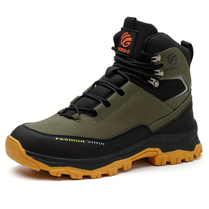 Men's Steel Toe Work Boots, Non-Slip Safety Shoes, Puncture-Proof Wear-Resistant Boots