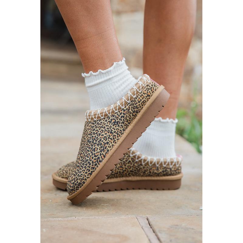 Sydney Leopard Short Slip-On Bootie