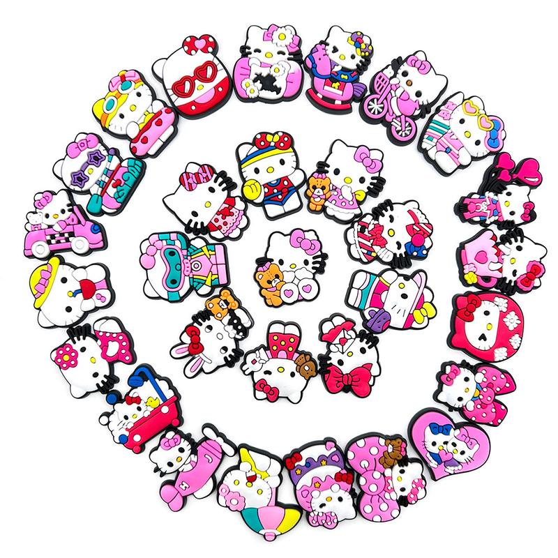 Hello Kitty 30Pcs Shoe Decoration Charms for Sandals Decoration Sanrio Charms