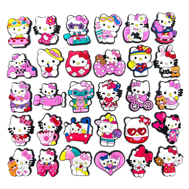 Hello Kitty 30Pcs Shoe Decoration Charms for Sandals Decoration Sanrio Charms