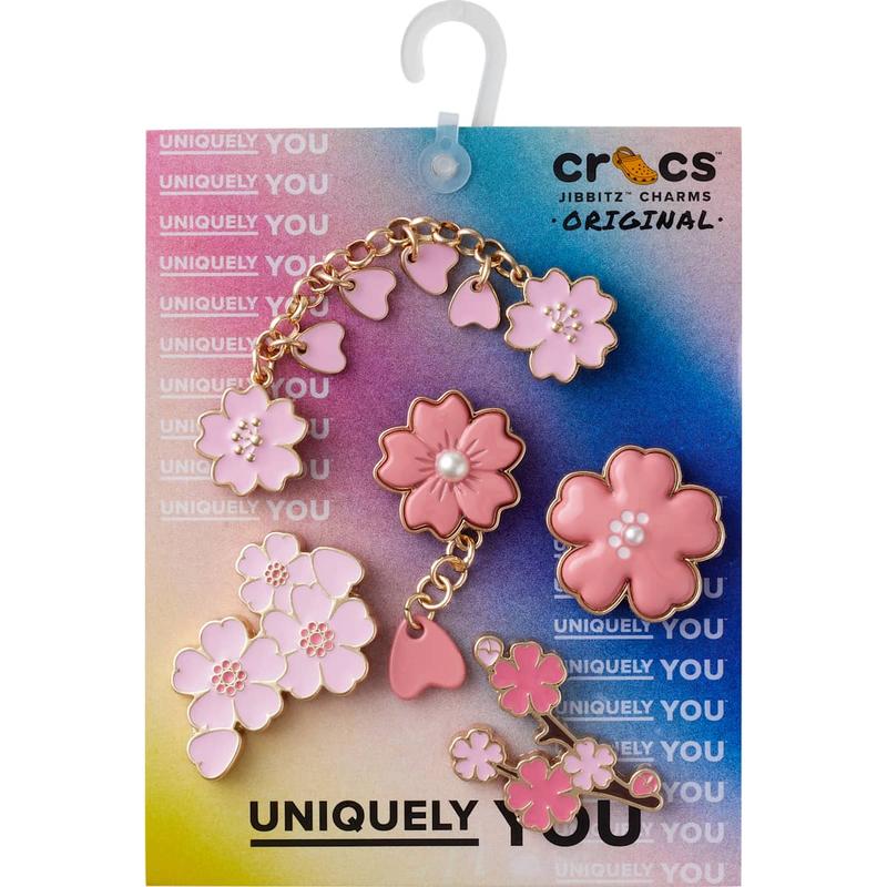 Crocs Jibbitz Blooming Cherry Blossom Jewelry Shoe Charms 5-Pack