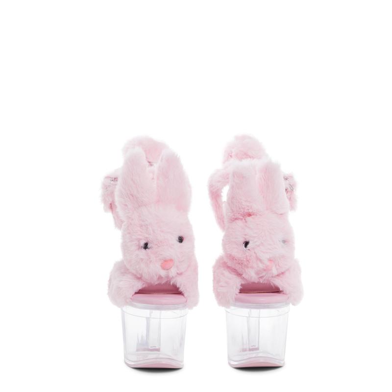 Plush Paws Platform Heels - Pink