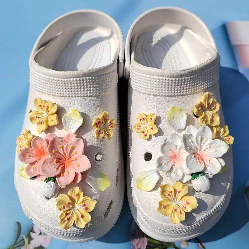 Cute Flower and Branch Shoe Charms