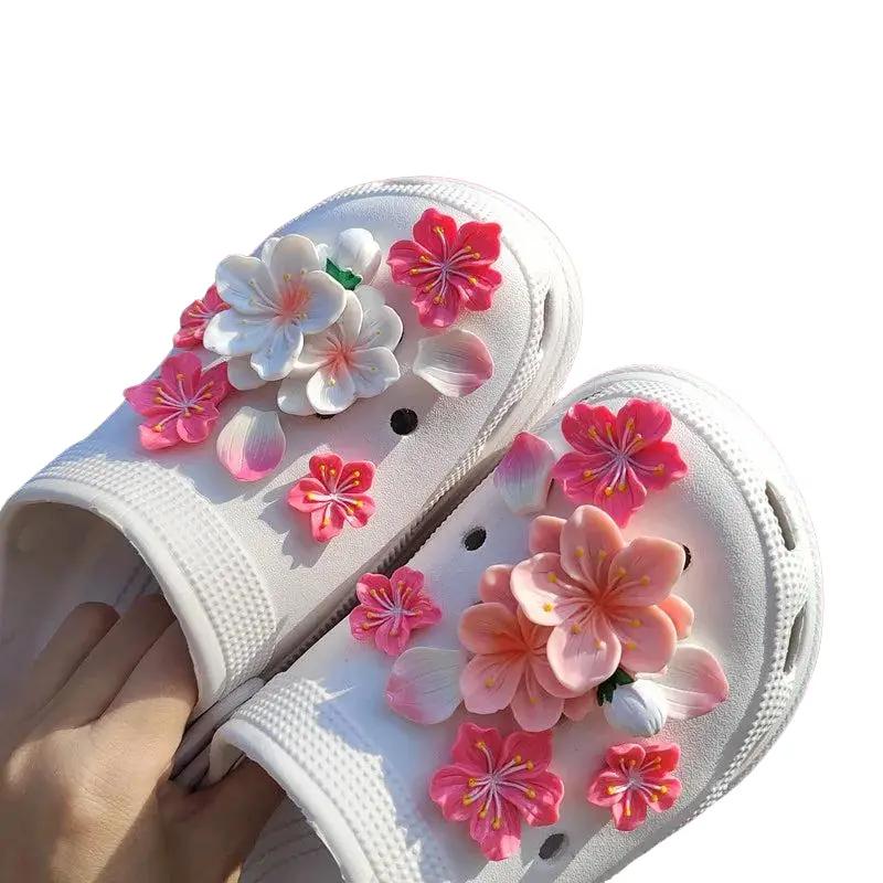 Cute Flower and Branch Shoe Charms