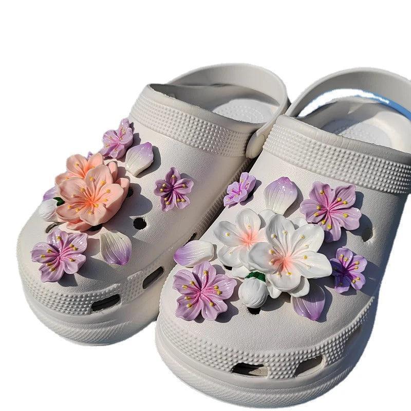 Cute Flower and Branch Shoe Charms