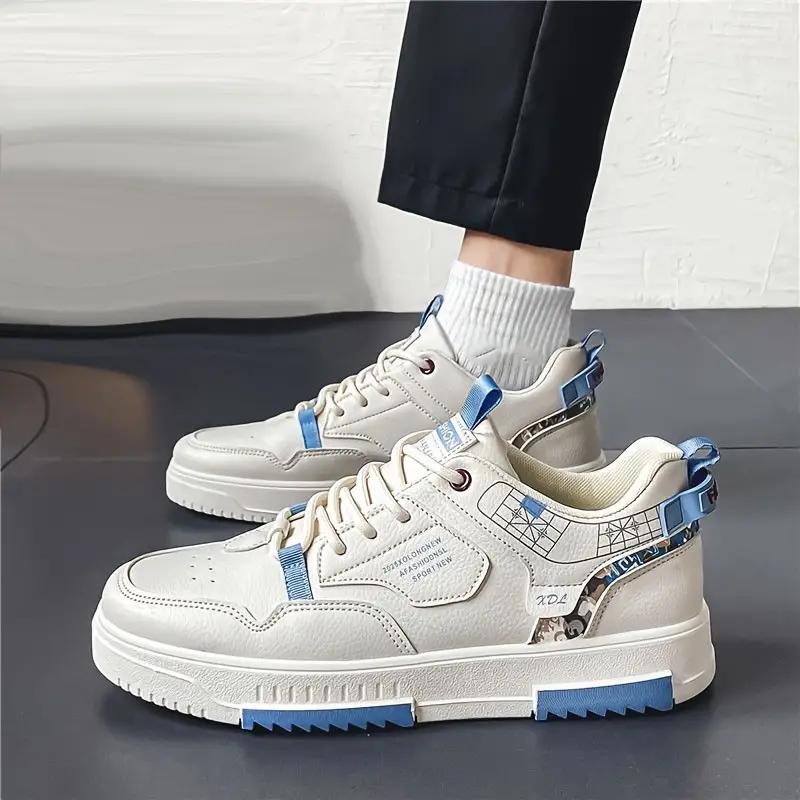 Men's Casual Outdoor Sport Shoes, Lace Up Skateboarding Shoes, Comfortable Non Slip Wear-resistant Sneakers For Outdoor Activities