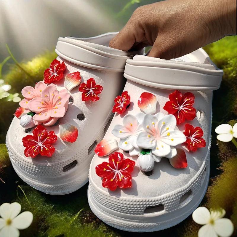 Cute Flower and Branch Shoe Charms