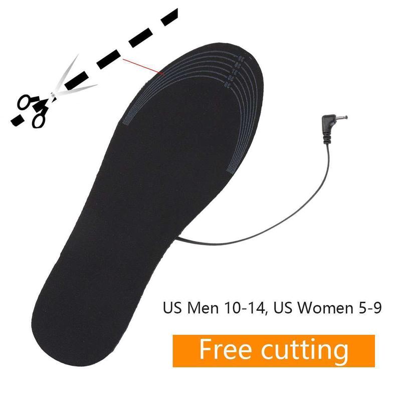 USB Electric Heated Foot Insole Feet Warmer Heater Pads Winter Wear Men & Women Footwear Shoe