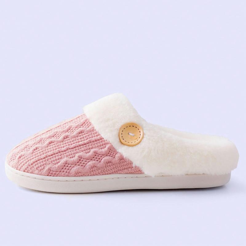 Women's Cozy Memory Foam Slippers,Fuzzy Wool-Like Plush Fleece Lined House Slippers Indoor Outdoor Slippers With Anti-Skid Rubber Sole