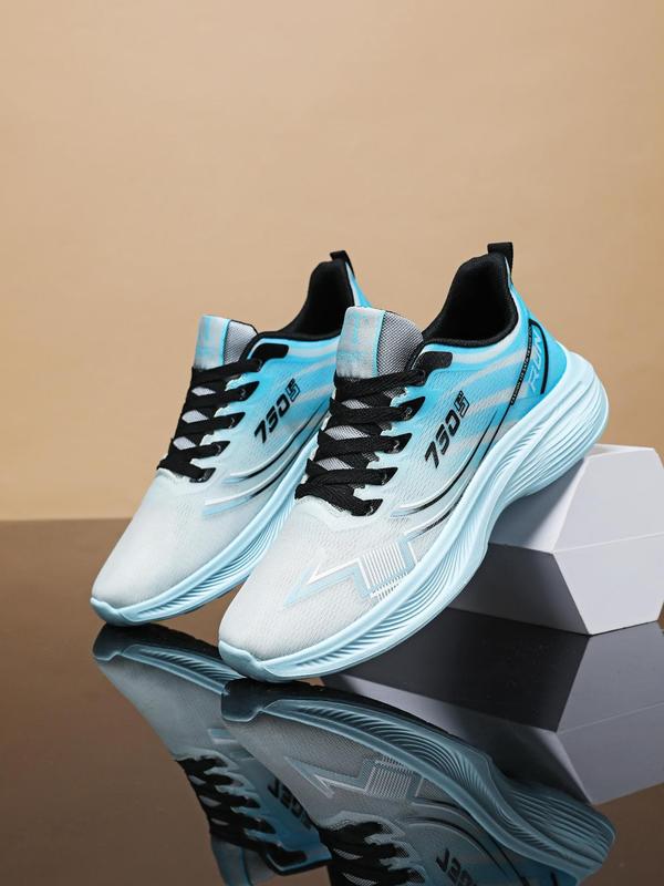 Men's Fashionable Colorblock Lace Up Low Top Sneakers, Casual Breathable Comfortable Sports Running Shoes, Trendy All-match Sneakers for Daily Wear