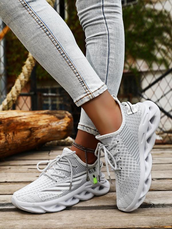 Unisex's Lace Up Platform Sneakers, Casual Breathable Comfortable Sports Running Shoes, Fashionable Sneakers for Daily Wear