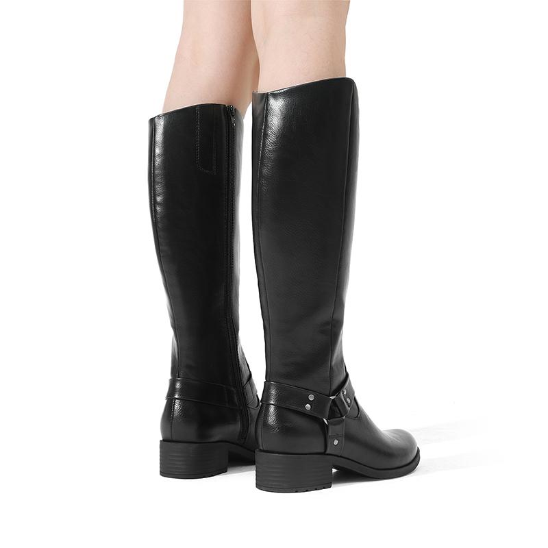 Dream Pairs Women's Side Zipper Buckle Riding Boots