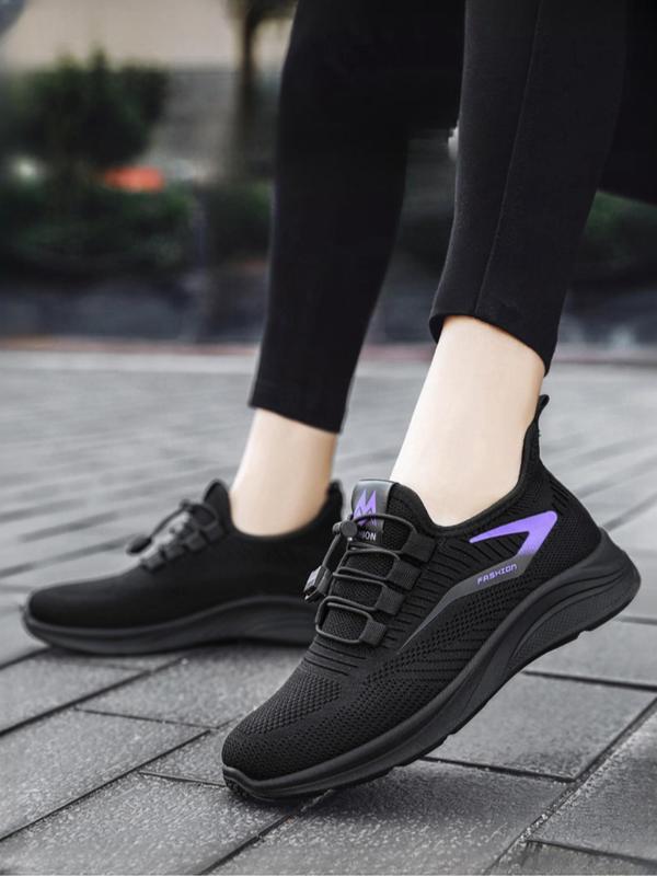 Women's Fashion Lace up Low Top Sneakers, 1 Pair Casual Breathable Comfortable Sports Running Shoes, Female All-match Round Toe Shoes for Daily Wear