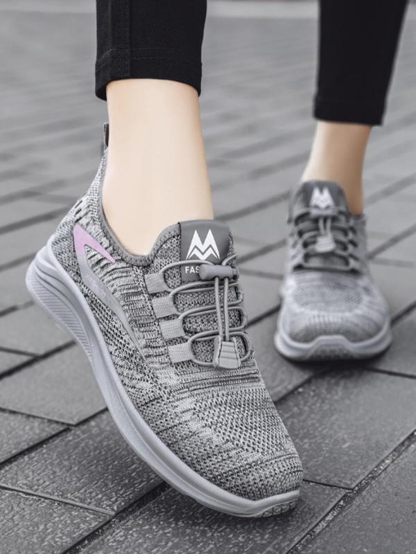 Women's Fashion Lace up Low Top Sneakers, 1 Pair Casual Breathable Comfortable Sports Running Shoes, Female All-match Round Toe Shoes for Daily Wear