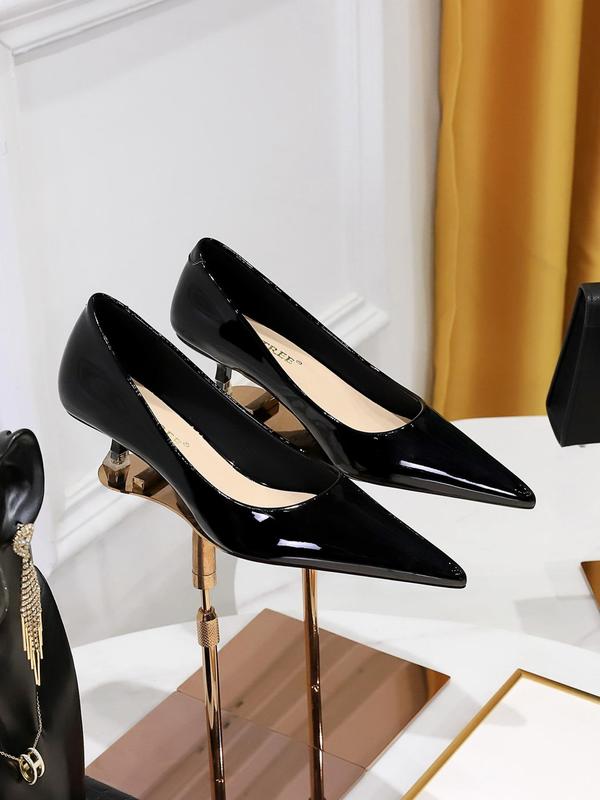 Women's Fashionable Solid Color Pointed Toe Pumps, Elegant Slip on High Heel Shoes for Party, Daily Clothing Decor for Women & Girls