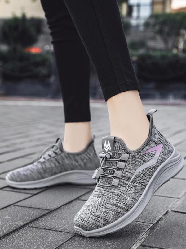 Women's Fashion Lace up Low Top Sneakers, 1 Pair Casual Breathable Comfortable Sports Running Shoes, Female All-match Round Toe Shoes for Daily Wear