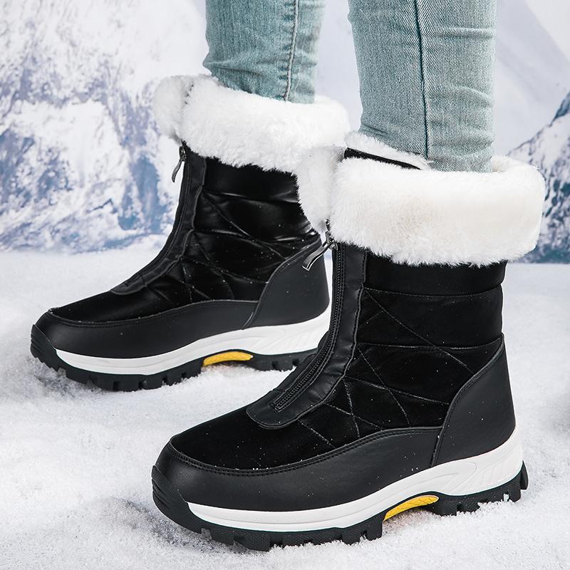 Black Friday Women's Waterproof Winter Snow Boots Lightweight Anti-Slip Warm Outdoor Mid-Calf Booties