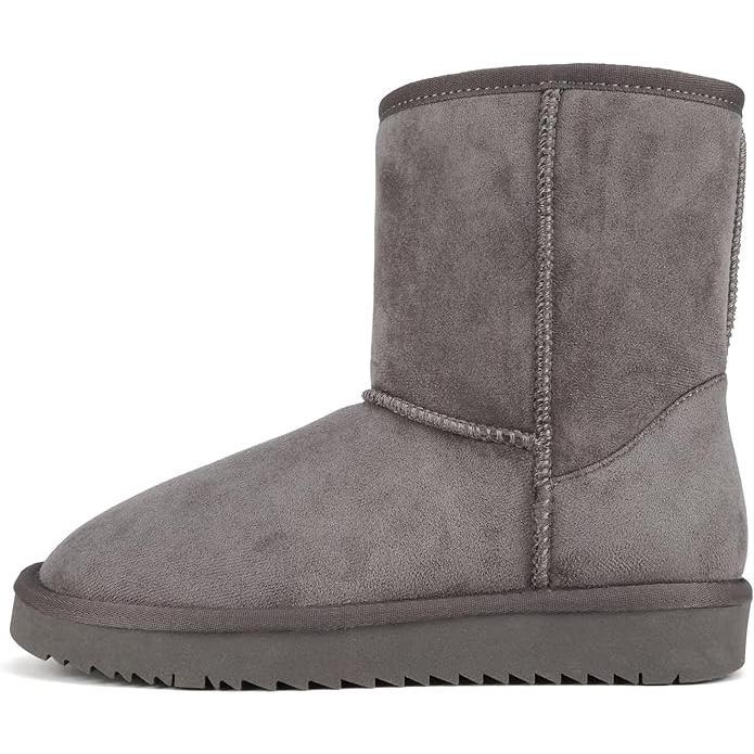 Women Round Toe Lug Sole Low Flatform Sherpa-lined Ankle Boot