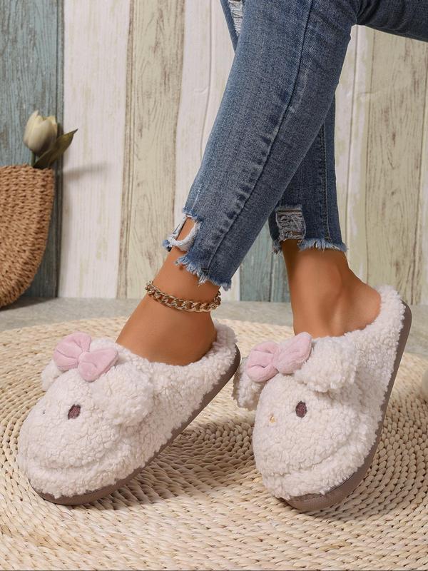 Women's Cute Cartoon Animal Design Plush Slippers, Casual Soft Comfortable Home Slippers, Warm Slippers for Indoor & Outdoor Use for Winter