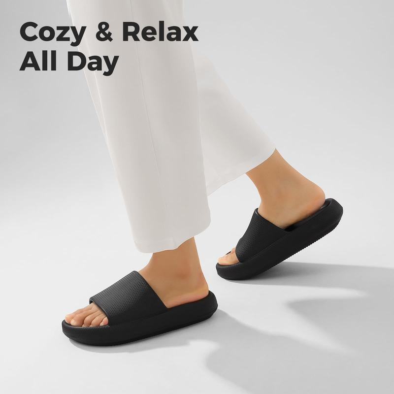 Cloud Slides for Women and Men - Soft, Comfy, Relax Cloud Slippers, Thick Sole, Non-slip Pillow Slippers Walking Shoes Footwear house slipper