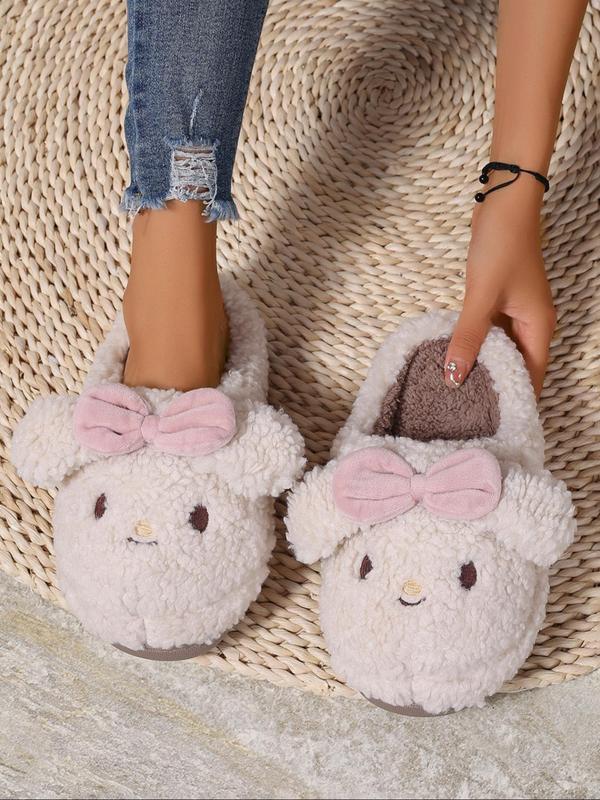 Women's Cute Cartoon Animal Design Plush Slippers, Casual Soft Comfortable Home Slippers, Warm Slippers for Indoor & Outdoor Use for Winter