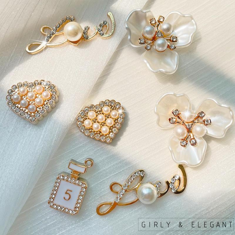 Bling Shoe Charms Girly Charms Flower Clog Jewels Bling Cute Butterfly Gifts Footwear Comfort Bedroom Bridal Bedroom Bridal Decor Parent Knee Elegant