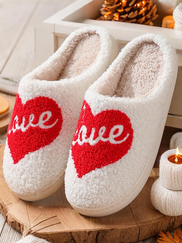 Cute Printed Fuzzy Slide Slippers, Women's Bedroom Slippers Back To School, Kawaii Fluffy Warm Comfort Cozy Slippers, 2024 New Stylish House Slippers for Girl Footwear As Gift