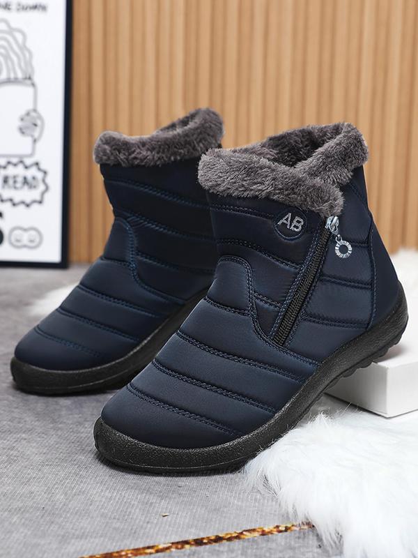 Unisex Winter Warm Thick Sole Ankle Boots, Casual Comfortable Snow Boots for Women & Men, Fluffy Lined Boots for Indoor & Outdoor Wear