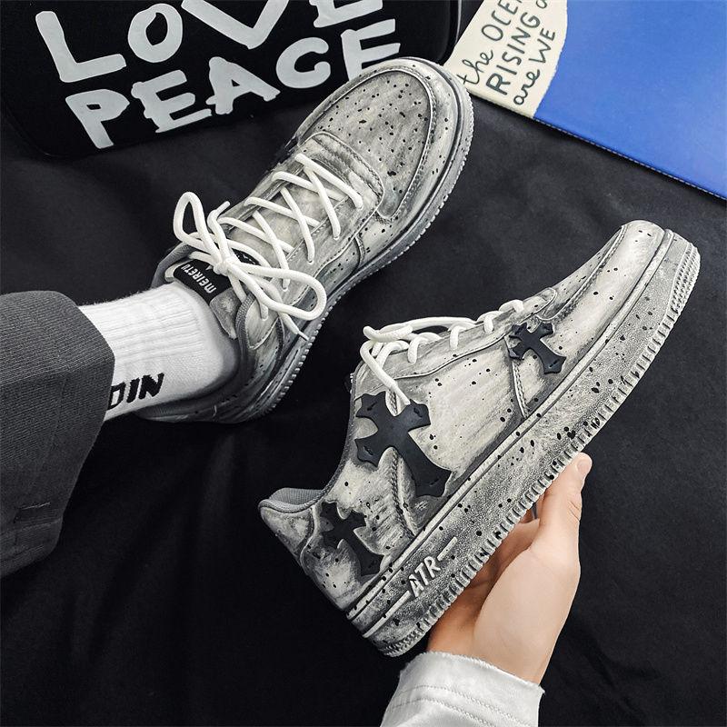 Autumn New Men's Shoes Casual Versatile Easy Wear Tide Shoes Niche High Street Student Sports Hight Increasing Board Shoes