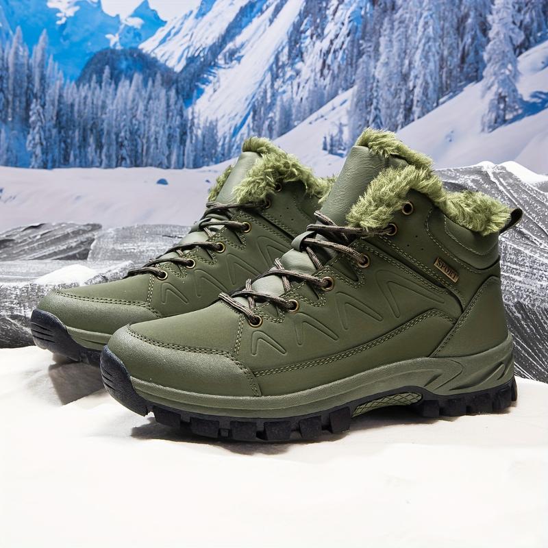 Men's Winter Snow Boots: Insulated, Waterproof, and Durable for Outdoor Activities Closed Boy