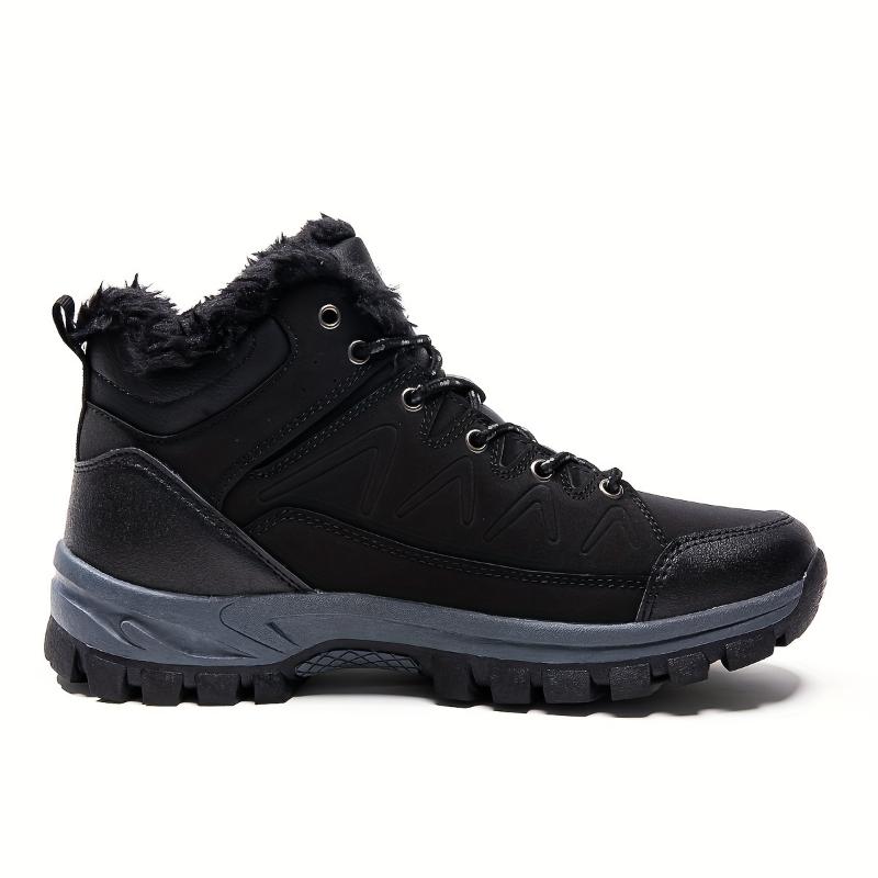 Men's Winter Snow Boots: Insulated, Waterproof, and Durable for Outdoor Activities Closed Boy