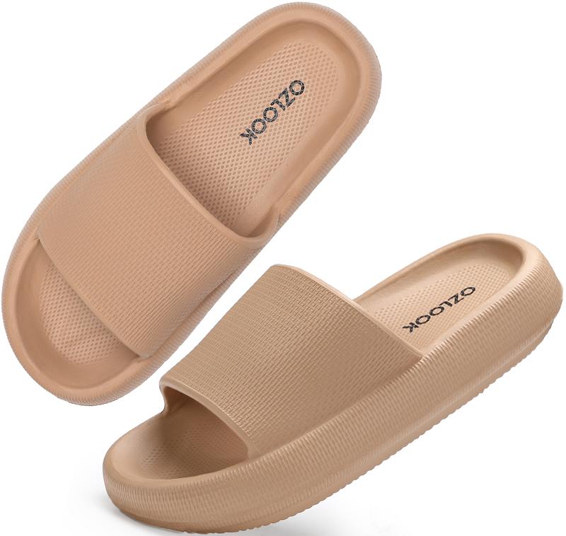 Pillow Slippers Non Slip Quick Drying Shower Slides Bathroom Sandals | Ultra Cushion Thick Sole Women Shoe Walking Shoes Flipflop Footwear Comfort  showershoes