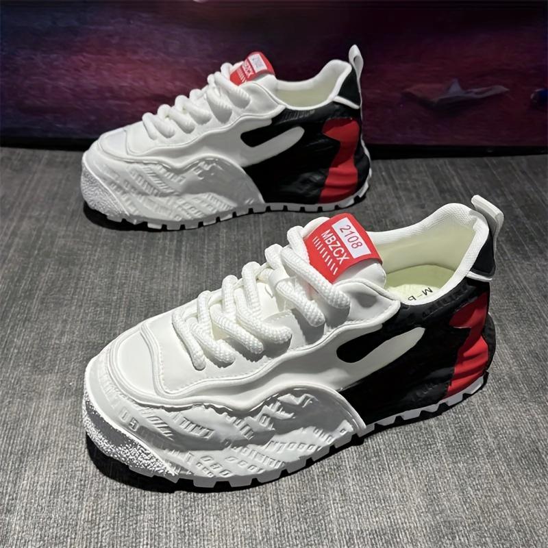 Fashion Platform Sneaker-Comfortable Multi-Functional Dad Shoes, Platform Height Increasing, Lace up Casual Streetwear, Suitable for All Seasons