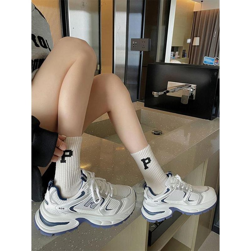 Platform Dad Shoes Women's New Popular Soft Bottom Portable All-Match Breathable Mesh Running Sneaker