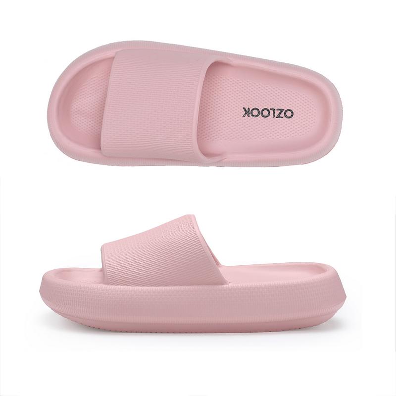 Pillow Slippers Non Slip Quick Drying Shower Slides Bathroom Sandals | Ultra Cushion Thick Sole Women Shoe Walking Shoes Flipflop Footwear Comfort  showershoes