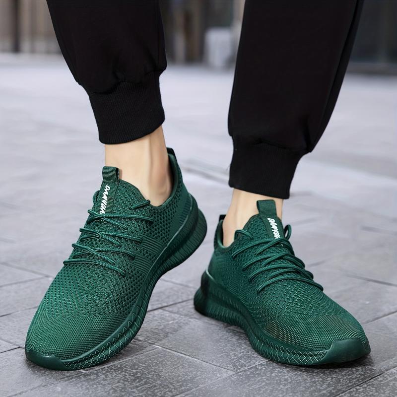 Mens Lightweight & Fashionable Knit Sneakers - Breathable, Lace Up, Assorted Colors - Perfect for Casual Outdoor Running, Walking, Everyday Style Closed Boy Closed Boy